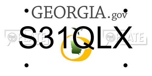 S31QLX Georgia License Plate