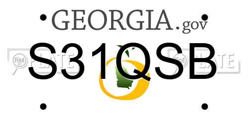 S31QSB Georgia License Plate