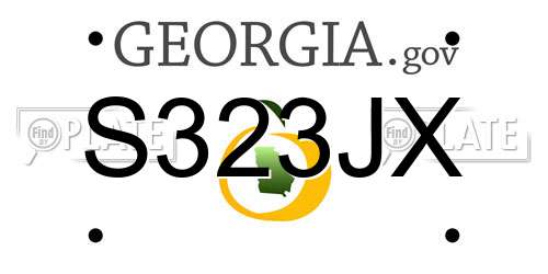 S323JX Georgia License Plate