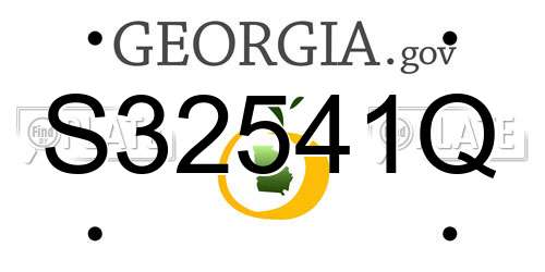 S32541Q Georgia License Plate
