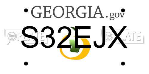 S32EJX Georgia License Plate