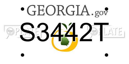 S3442T Georgia License Plate