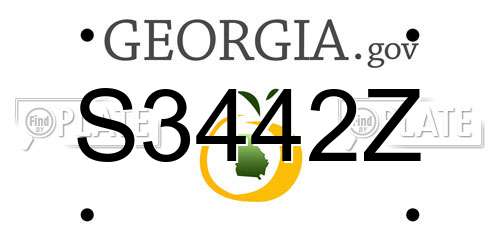 S3442Z Georgia License Plate