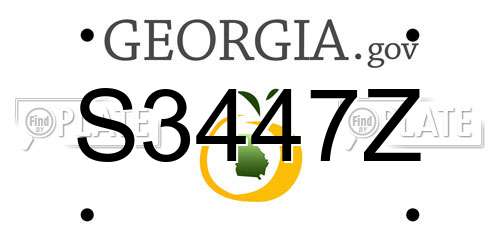 S3447Z Georgia License Plate