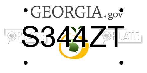 S344ZT Georgia License Plate