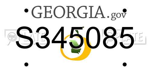 S345085 Georgia License Plate