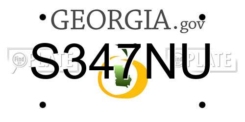 S347NU Georgia License Plate
