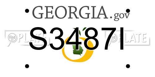 S3487I Georgia License Plate