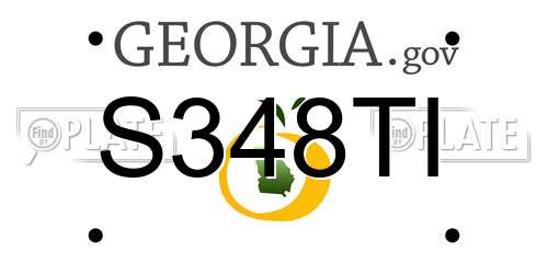 S348TI Georgia License Plate