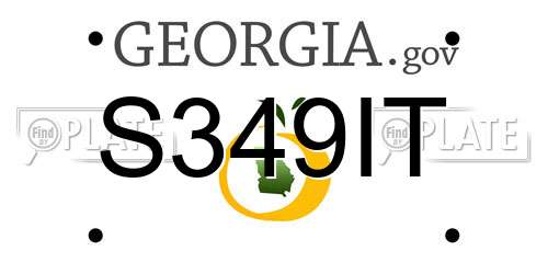 S349IT Georgia License Plate
