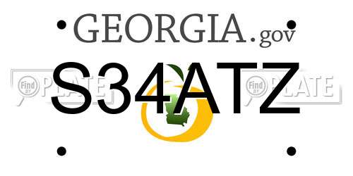 S34ATZ Georgia License Plate
