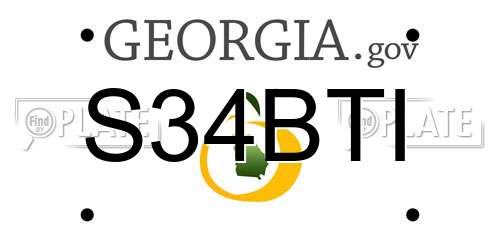 S34BTI Georgia License Plate
