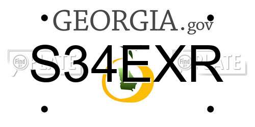 S34EXR Georgia License Plate