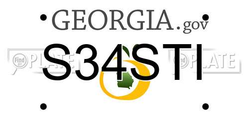 S34STI Georgia License Plate