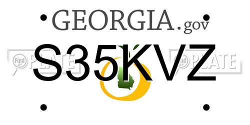 S35KVZ Georgia License Plate