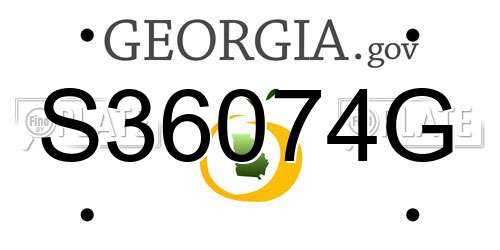 S36074G Georgia License Plate