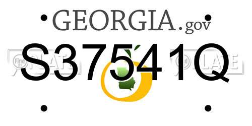 S37541Q Georgia License Plate