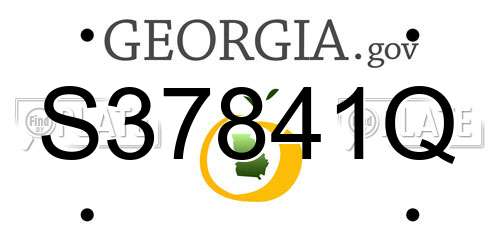 S37841Q Georgia License Plate