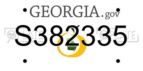 S382335 Georgia License Plate