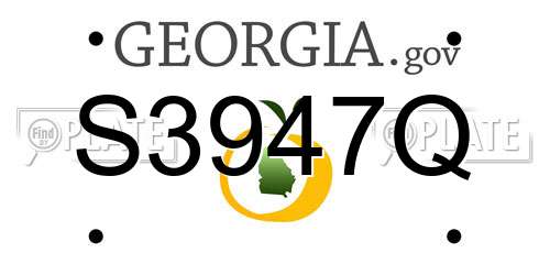 S3947Q Georgia License Plate