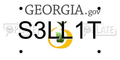 S3LL1T Georgia License Plate