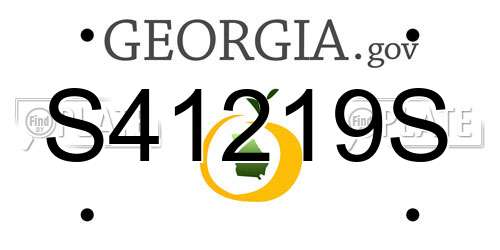 S41219S Georgia License Plate