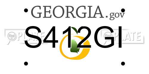 S412GI Georgia License Plate