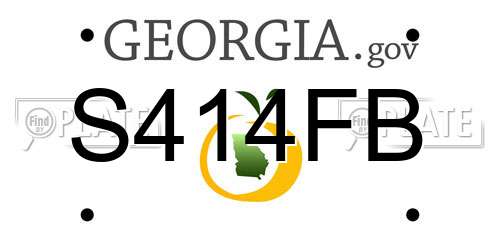 S414FB Georgia License Plate
