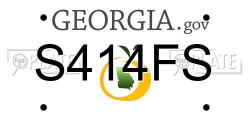 S414FS Georgia License Plate