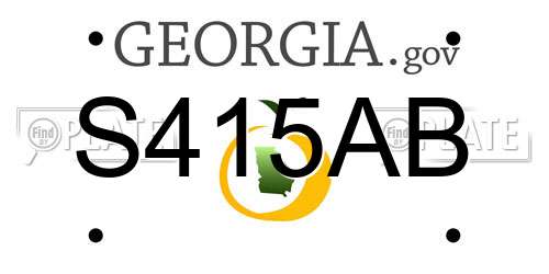 S415AB Georgia License Plate