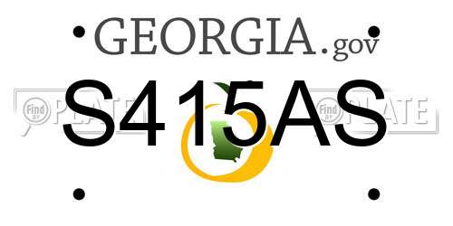 S415AS Georgia License Plate