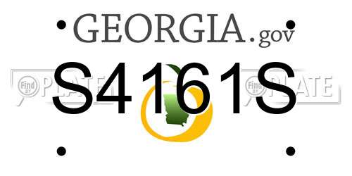 S4161S Georgia License Plate