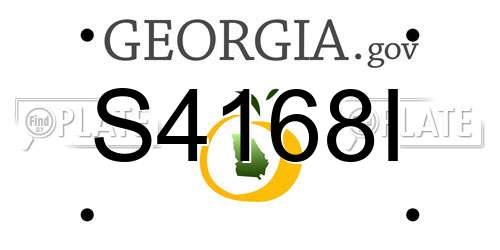 S4168I Georgia License Plate