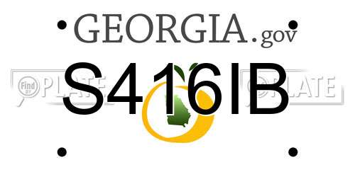 S416IB Georgia License Plate