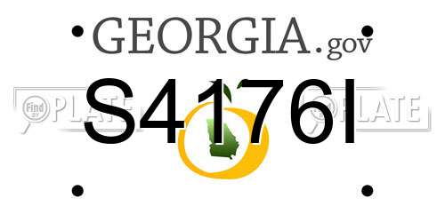 S4176I Georgia License Plate