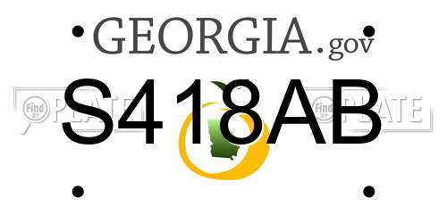 S418AB Georgia License Plate
