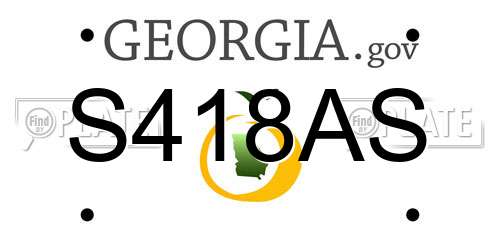 S418AS Georgia License Plate