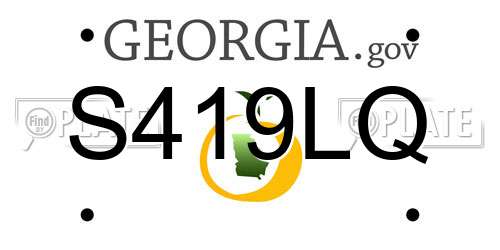 S419LQ Georgia License Plate