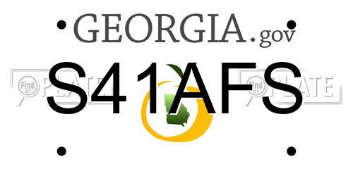 S41AFS Georgia License Plate