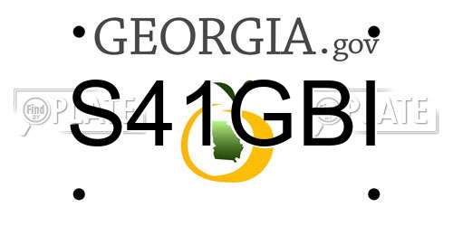 S41GBI Georgia License Plate