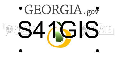 S41GIS Georgia License Plate
