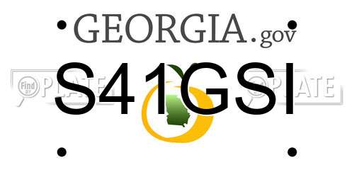 S41GSI Georgia License Plate
