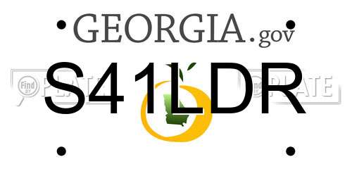 S41LDR Georgia License Plate