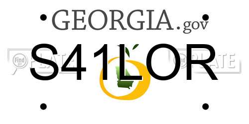 S41LOR Georgia License Plate