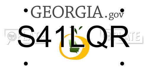 S41LQR Georgia License Plate