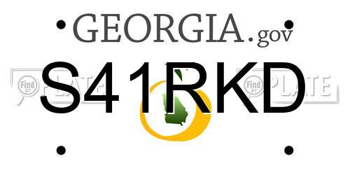 S41RKD Georgia License Plate