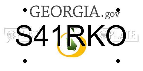 S41RKO Georgia License Plate