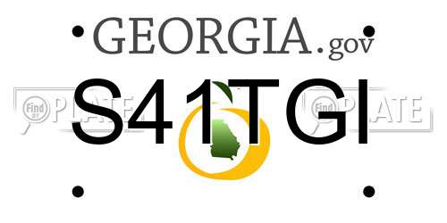 S41TGI Georgia License Plate