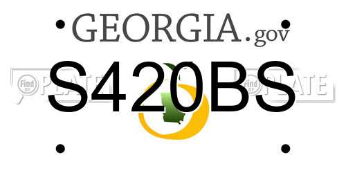 S420BS Georgia License Plate