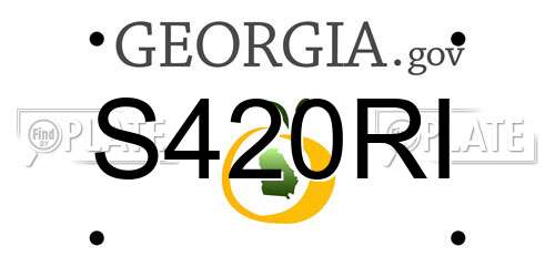 S420RI Georgia License Plate